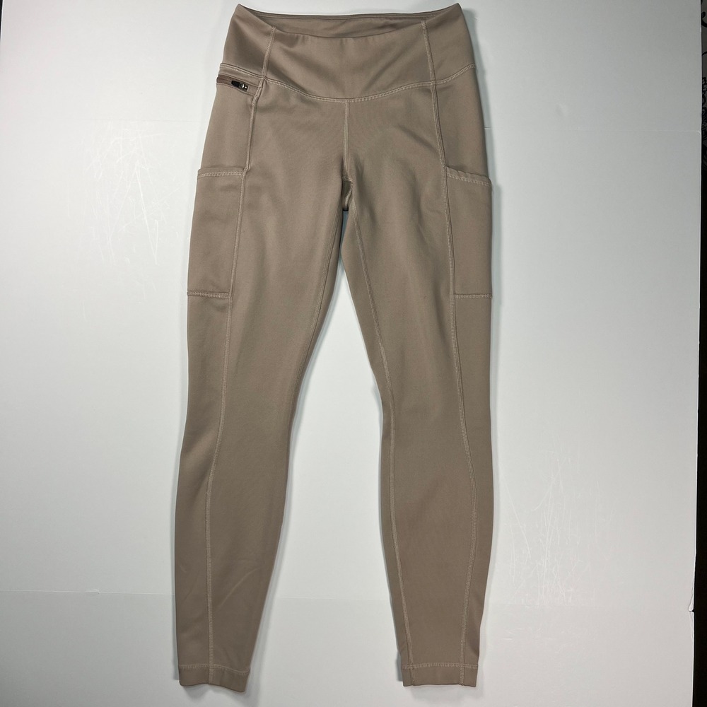 Patagonia Pack Out Tights Womens XS Tan Taupe Leggings Pockets Hiking Gym